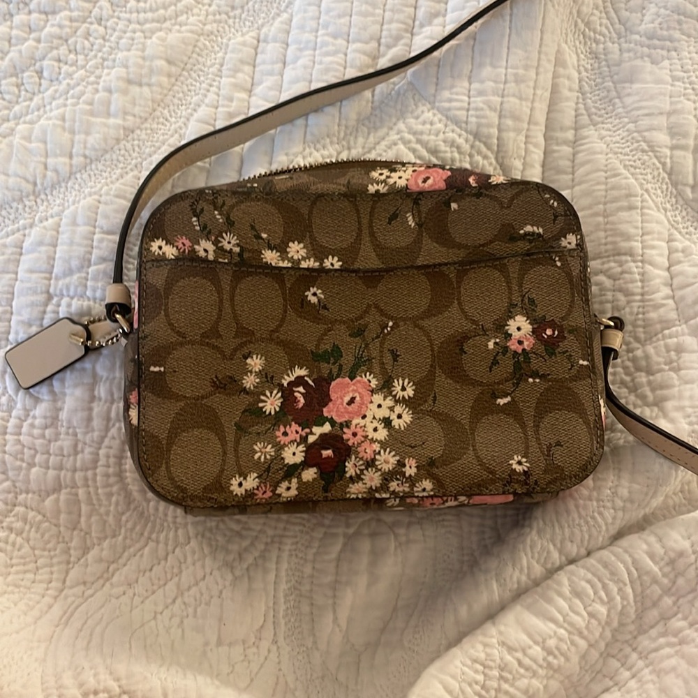 Coach Brown Floral Crossbody Bag - Picture 2 of 6